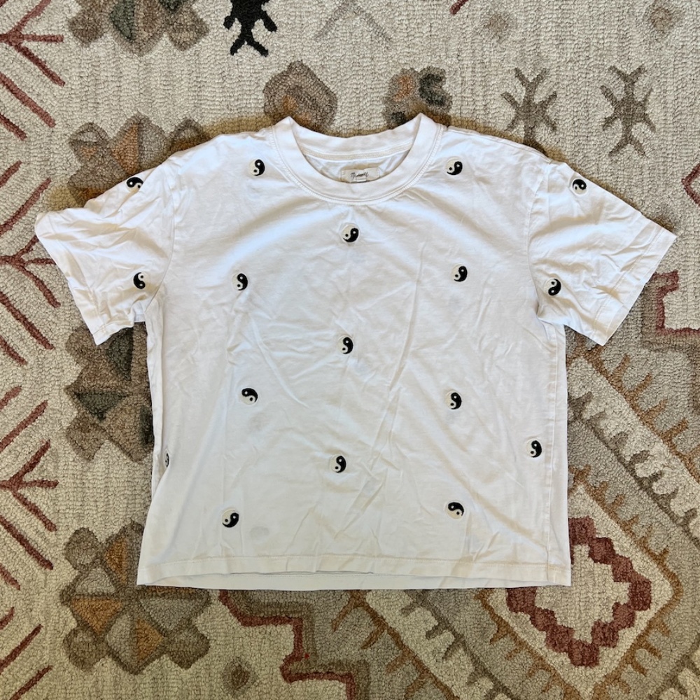 MADEWELL - Embroidered Yin-Yang T-Shirt - Size S
